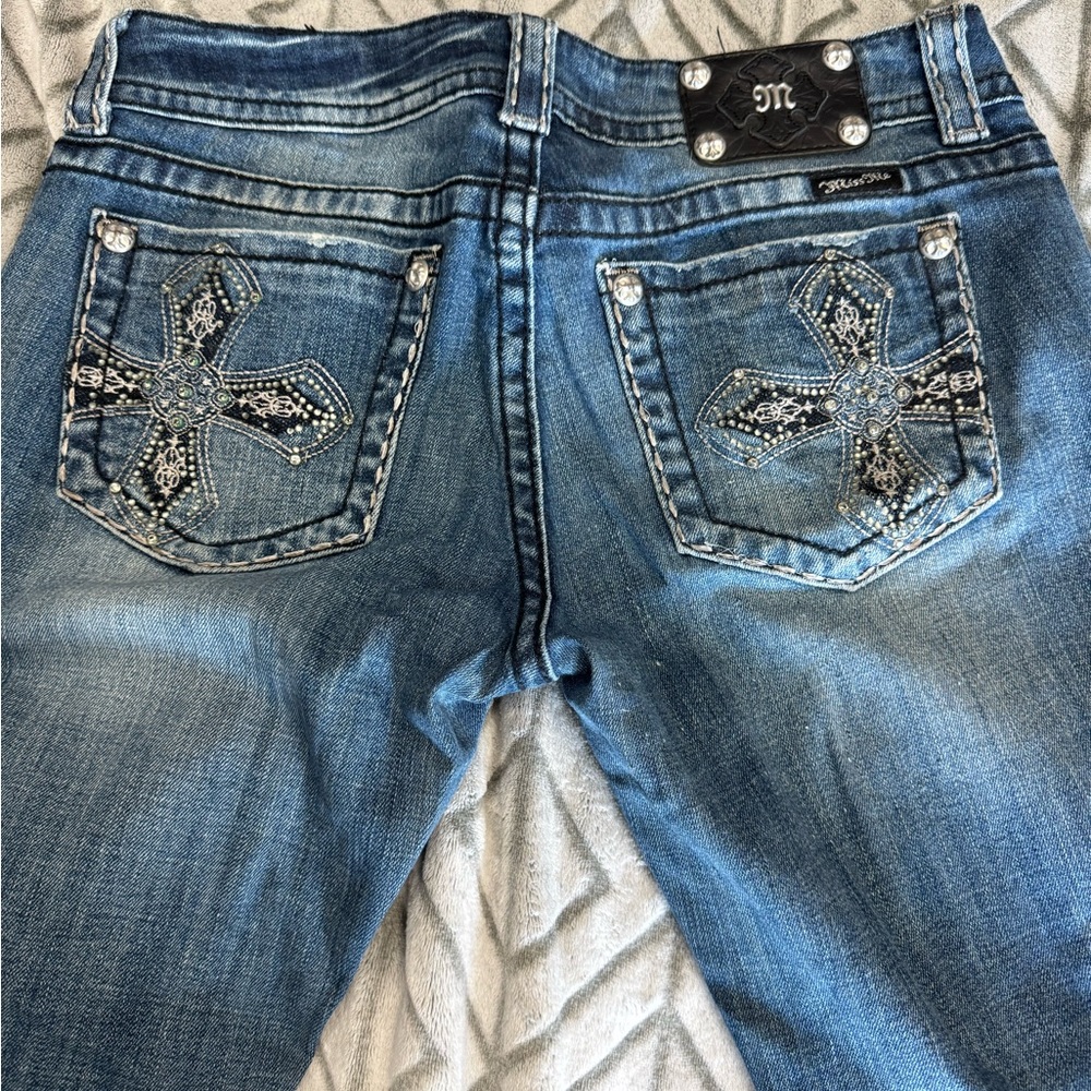 Women's Blue Embellished Jeans